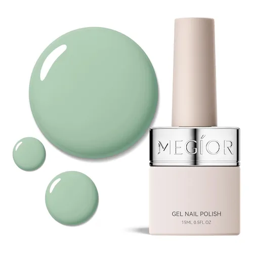 Vista 58 de MEGIOR Esmalte de uñas de gel libre de TPO, 0.5 onzas líquidas, base de gel transparente para remojar la lámpara de uñas LED, capa base de larga