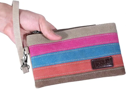 Vista 7 de Lecxci estuche de lona para Smartphone, cartera para iPhone 66S Plus77Plus, para mujer.