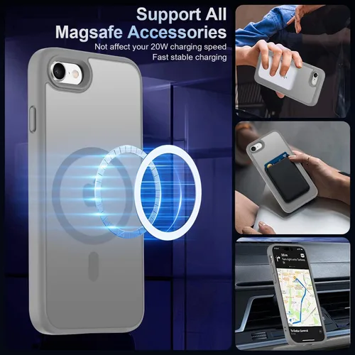 Vista 673 de MOCCA - Funda magnética resistente para iPhone XR de 6.1 pulgadas, compatible con MagSafe, funda con protección contra caídas de grado militar