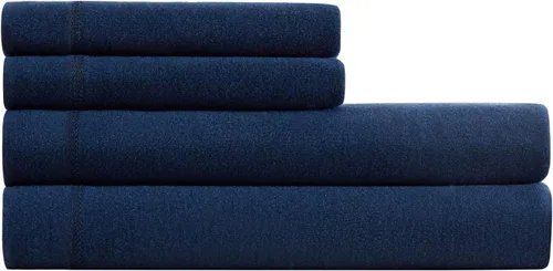 Vista 8 de Calvin Klein Home Modern Cotton Harrison - Sábana encimera de 1 pieza, tamaño Queen, algodón (Midnight)