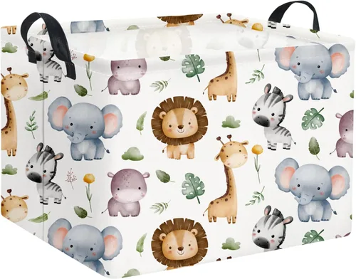 Vista 9 de Cestas para Bebé Cestas de Juguetes para Niños y Niñas Cesta de Regalo del Bosque Vacía Bonita Contenedor de Almacenamiento Caja Organizadora Animal