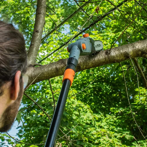 Vista 6 de Scotts Outdoor Power Tools PS45010S - Sierra de poste eléctrica con cable de 10 pulgadas, 8 amperios, cabeza ajustable, barra y cadena Oregon