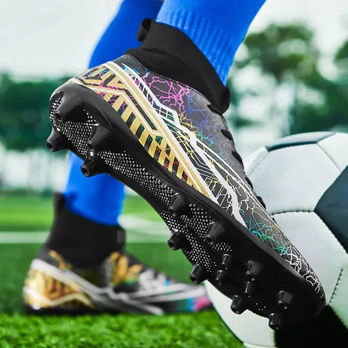 Vista 6 de Zapatos deportivos de fútbol para niños y hombres, tenis de fútbol para equipo de fútbol, ligeros, para correr, al aire libre, cómodos