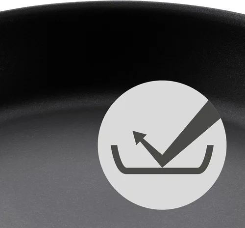 Vista 6 de WMF Sartén profesional para carnes de inducción de 9.4 in, ideal para sellar, material multicapa, control rápido del calor, sartén recubierta
