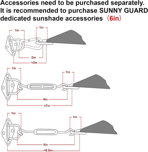 Vista 4 de Sunny Guard - Parasol cuadrado para patio o jardín, con bloqueo UV