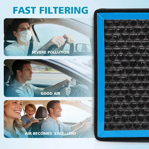 Vista 7 de CF10134 Filtro de aire de cabina HEPA para aire acondicionado con carbón activado, accesorios de filtro de aire de cabina de repuesto compatibles