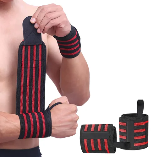 Vista 7 de SUJAYU Muñequeras, Paquete de 2 Férulas de Muñeca Correas de Muñeca para Levantamiento de Pesas, Correas de Muñeca Correas de Levantamiento Pesas
