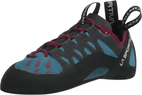 Vista 9 de La Sportiva Zapatos de escalada Tarantulace para mujer Topacio/Ciruela Roja