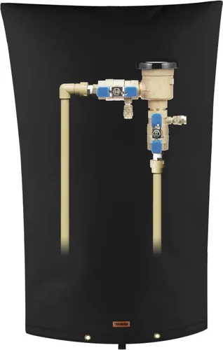 Vista 29 de Cubierta aislante de tubería para prevención de reflujo (5 °F) – Bolsa aislada para válvula de aspersor de riego – Cubierta de bomba de pozo de agua