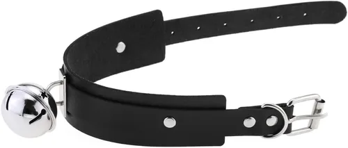 Vista 3 de FM FM42 Multicolor PU Simulated Leather Silvert-tone 4cm Large Bell Wide Collar Choker Necklace