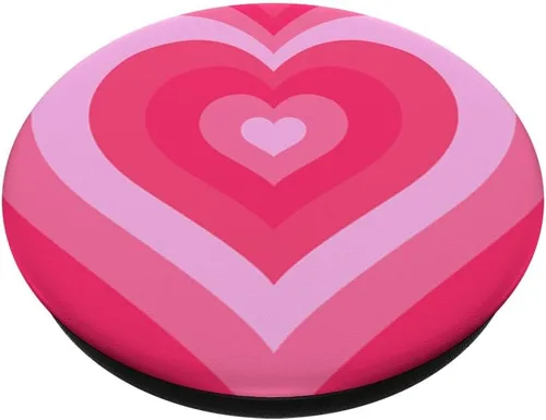 Vista 2 de Lindo rosa latte amor café corazón patrón elegante femenino PopSockets estándar PopGrip