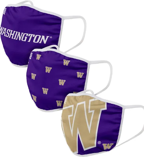 Vista 113 de FOCO - Cubrebocas universitario de la NCAA para adultos (unisex, 3 unidades)