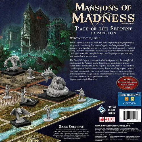 Vista 2 de Expansión Mansions of Madness Path of The Serpent - Conquista los peligros de la selva y descubre nuevos horrores. A partir de 14 años, 1-5
