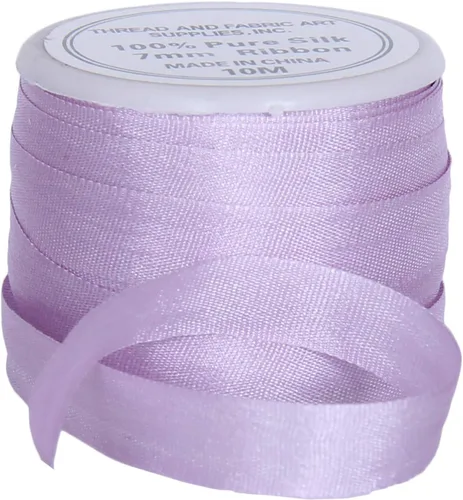 Vista 107 de Threadart Cinta de seda 100% pura - 3 tamaños - Docenas de colores - Castaño - 2 mm No. 524 Soft 100% pure silk ribbon on a single spool - perfect