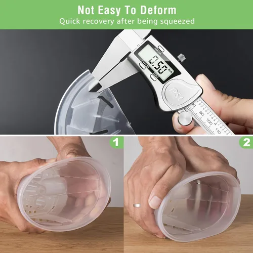 Vista 7 de GREENPARA - Maceta transparente de riego automático de 5 pulgadas, maceta con depósito Depósito transparente • Nivel de agua visible • Agujeros