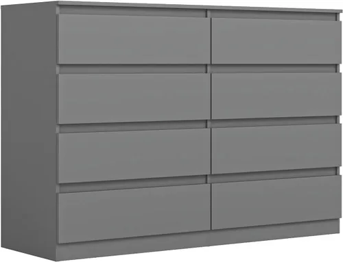 Vista 19 de Vibe & Dine Cómoda Doble de 8 Cajones, Cómoda Moderna con Almacenamiento Amplio para Closet, Dormitorio, Sala de Estar, Negro