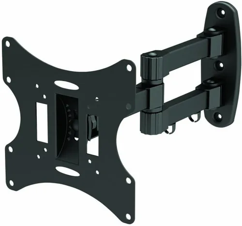 Vista 2 de Soporte de montaje en pared giratorio de movimiento completo negro para monitor LED BenQ RL2455HM de 24 pulgadas - articulado/inclinado/giratorio