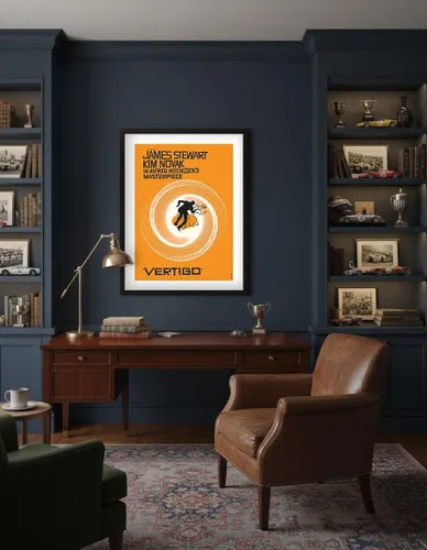 Vista 4 de Alfred Hitchcock’s Vertigo - Starring James Stewart and Kim Novak - Vintage Film Movie Poster by Saul Bass c.1958 - Master Art Print (Unframed) 6in
