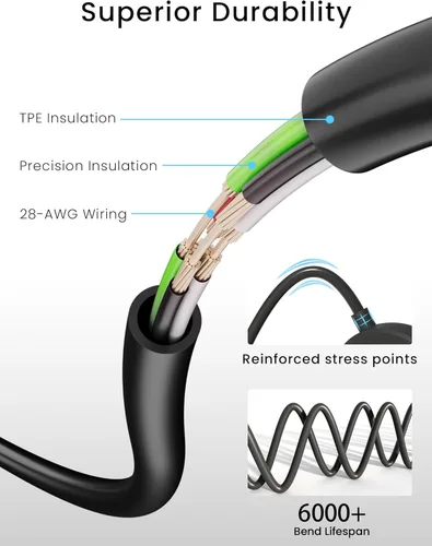 Vista 5 de Cargador compatible con Samsung Galaxy Watch 7/Ultra/FE/6/6 Classic/5 Pro/4 Classic/3/Active 2/Active 2 en 1 USB a USB C Cable de carga para Galaxy