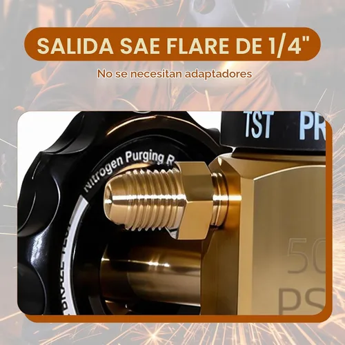 Vista 5 de Regulador de purga de nitrógeno VN-500, válvula de control de purga de nitrógeno de alta precisión con presión de prueba de 500 PSI, control