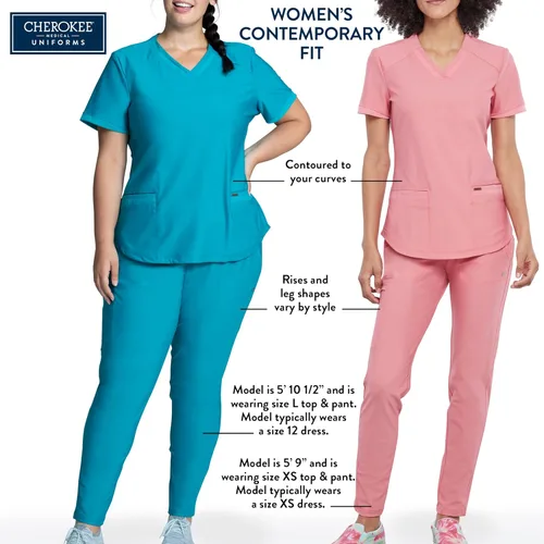 Vista 3 de Form CK095 - Pantalones médicos para mujer, tejido elástico con cordón