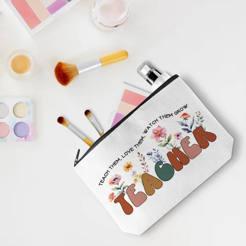 Vista 4 de Bolsa de maquillaje para enfermera, doctora, profesora, regalo de agradecimiento, bolsa de maquillaje para mujeres, compañeras de trabajo, regalos