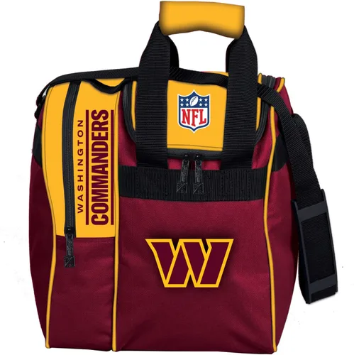Vista 7 de KR Strikeforce Officially Licensed NFL Single Bowling Ball Tote Bag with Shoe Compartment