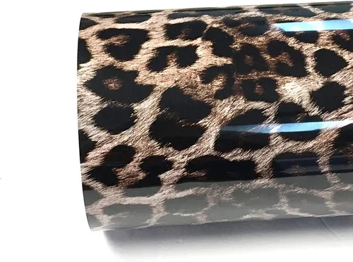 Vista 6 de XhuangTech Adhesivos de vinilo con patrón de leopardo para carrocería de automóvil, lámina de calcomanías para bricolaje, vinilo de transferencia