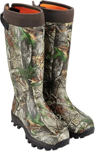 Vista 8 de Hisea Apollo Basic - Botas de caza para hombre, impermeables, aisladas, de goma, botas de lluvia, de neopreno Negro