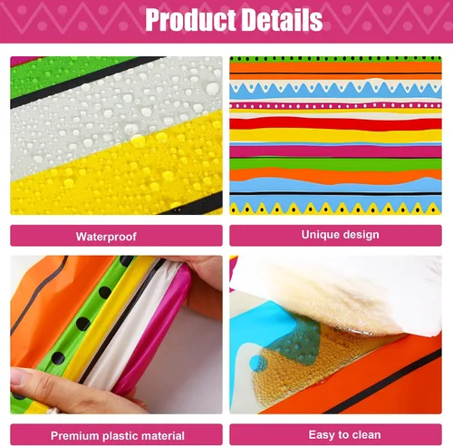 Vista 3 de Kochorie Mantel de plástico para fiesta mexicana, 2 piezas, mantel rectangular desechable para fiesta de cumpleaños temática mexicana, suministros