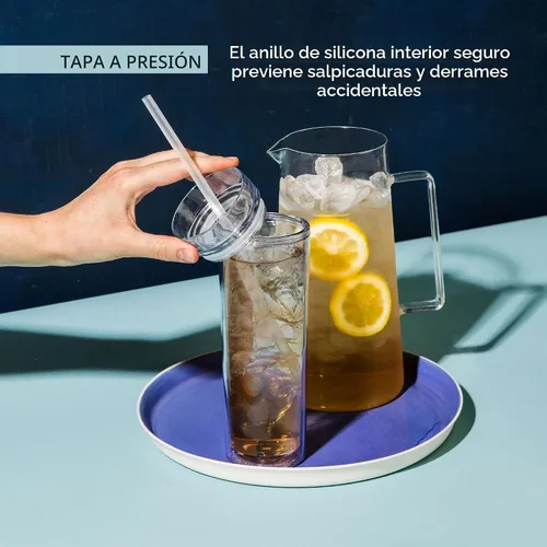 Vista 3 de Maars - Vaso térmico de acrílico delgado transparente con tapa y pajilla 16 onzas de plástico acrílico premium, de doble pared, aislante