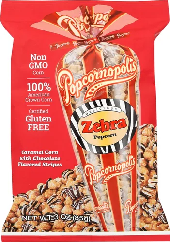 Vista 9 de Popcornopolis Zebra - Palomitas de maíz, 24 onzas