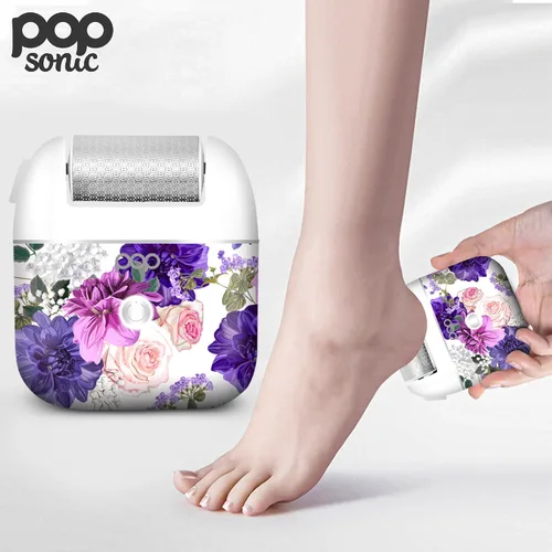 Vista 8 de Pedi Pro - Lima eléctrica para pies, removedor eléctrico de callos para pies, herramienta exfoliante de pies Pedi Spa para hombres/mujeres (floral)