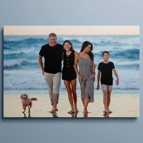 Vista 2 de Dargr Arte de pared personalizado desde tu teléfono, impresiones en lienzo personalizadas para familia, vacaciones, festivales, póster enmarcado