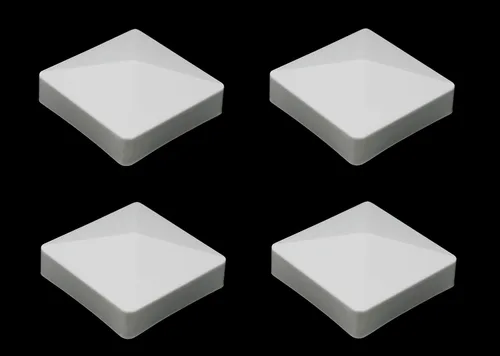 Vista 14 de Pyramid True - Tapa de vinilo de plástico para poste de valla de 4 x 4 pulgadas (3.937 in x 3.937 in), color negro o blanco/múltiples cantidades