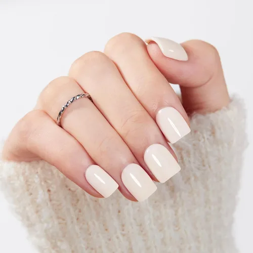 Vista 2 de Modelones Uñas postizas extra cortas a presión, color blanco lechoso A1-blanco lechoso