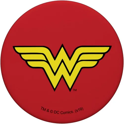 Vista 3 de Wonder Woman Classic Logo PopSockets - Agarre y soporte para teléfonos y tabletas, Negro