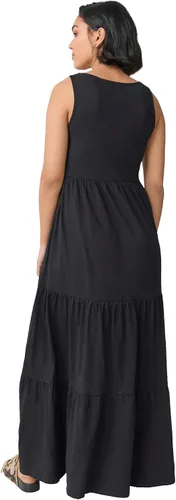 Vista 3 de Ellos Vestido largo escalonado de talla grande para mujer