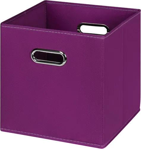Vista 49 de Cubos de almacenamiento plegables negros, caja de almacenamiento de tela, cestas organizadoras con asas dobles para organizador del hogar (negro)