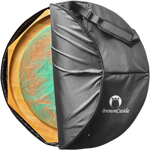 Vista 4 de Funda de transporte acolchada Crokinole, bolsa de juego de mesa