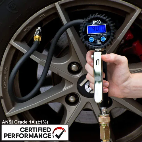 Vista 5 de JACO FlexFlow - Kit de inflado de neumáticos (JSP-3000) con medidor de inflador digital FlowPro 2.0 (200 PSI), manguera de compresor de aire Flexpro