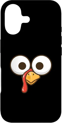 Vista 32 de Funny Cartoon Turkey Face, Big Eyes Thanksgiving Turkey Day Case for iPhone 16