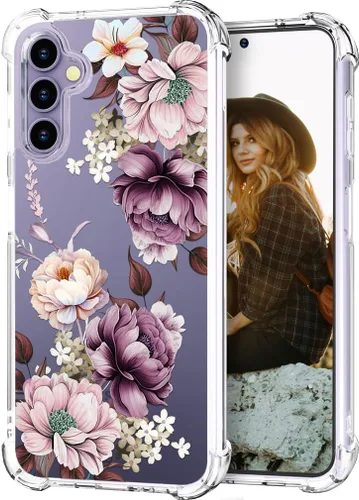 Vista 30 de Hungo Funda compatible con Samsung Galaxy S25 Plus / S24 Plus, diseño femenino estético de diseño femenino S24+ S25+ de astronauta de dibujos