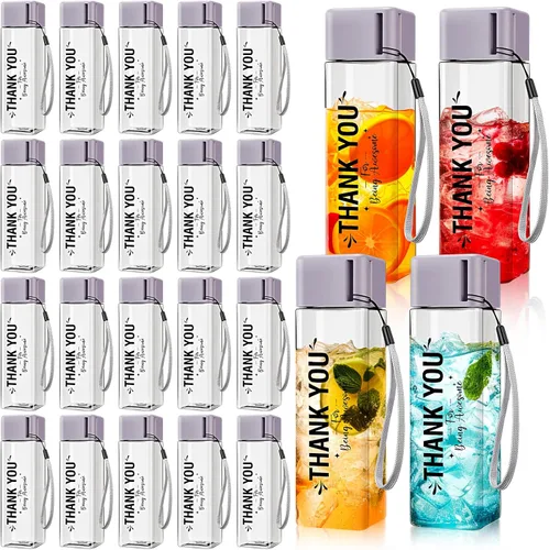 Vista 8 de Maxdot - 24 botellas de agua reutilizables de agradecimiento a granel, 17