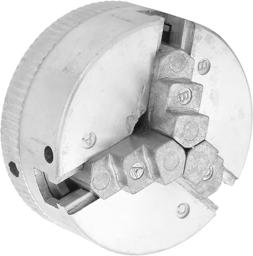 Vista 7 de Z011 Micro Torno Mandril, Aleación de Zinc 3-Jaw Chuck Clamp Accesorio con Dos Varillas de Bloqueo para Mini Torno de Metal