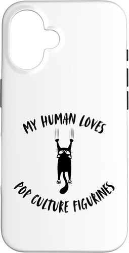 Vista 28 de iPhone XR My Human Loves Pop Culture Figurines - Cat Parent Hobby Case