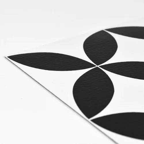Vista 2 de FloorPops FP3301 Azulejos adhesivos para suelo Starlight, color negro (Paquete de 2)