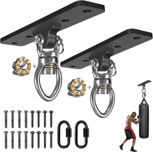 Vista 11 de Kipika Soporte de pared para bolsa pesada, soporte de bolsa de boxeo resistente para entrenamiento en interiores, gimnasio en casa, soporte