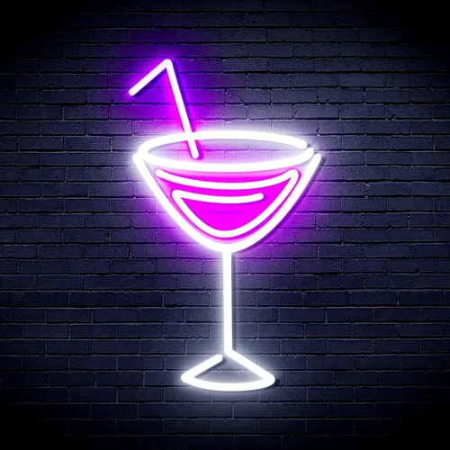 Vista 23 de AdvPro Seco Martini Flex Silicona LED Neon Sign - Azul - st16s32-fnu0207-b