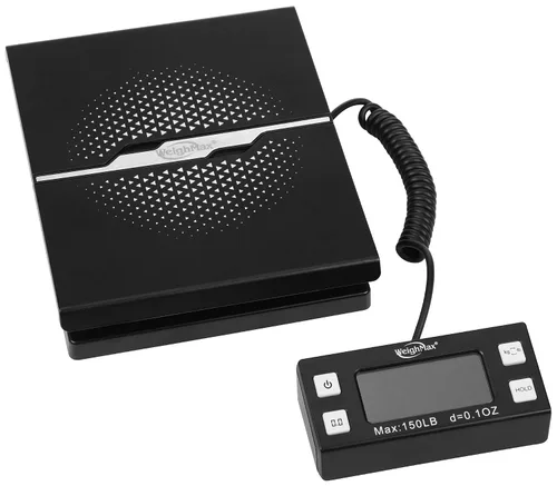 Vista 6 de Weighmax W-8809 - Balanza digital de envío y postal de 150lbs x 0.1oz con pantalla extendida, negro, baterías y adaptador de CA incluidos